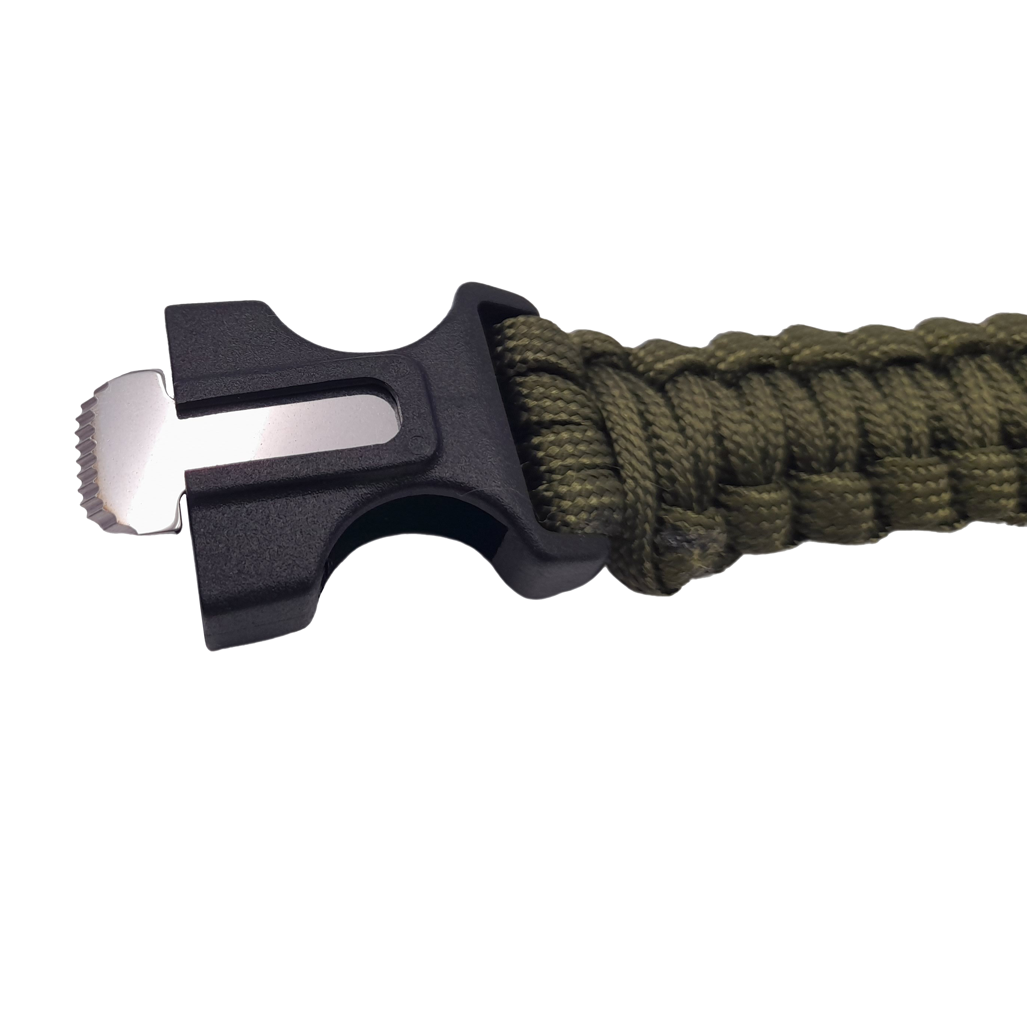 Bratara supravietuire IdeallStore®, Military Surplus, paracord, 26 cm, verde - 4 | YEO