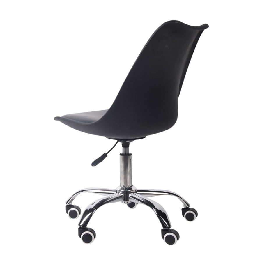 Scaun rotativ DEPOX®, Atmosfera Rilassata, piele ecologica, negru — imaginea 3