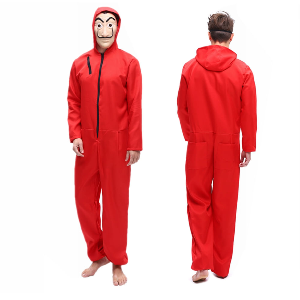 Costum pentru adulti IdeallStore®, La Casa de Papel, marimea S, rosu, masca inclusa - 2 | YEO