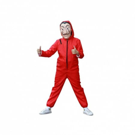 Costum pentru adulti IdeallStore®, La Casa de Papel, marimea XXL, poliester, rosu, masca inclusa - 4 | YEO