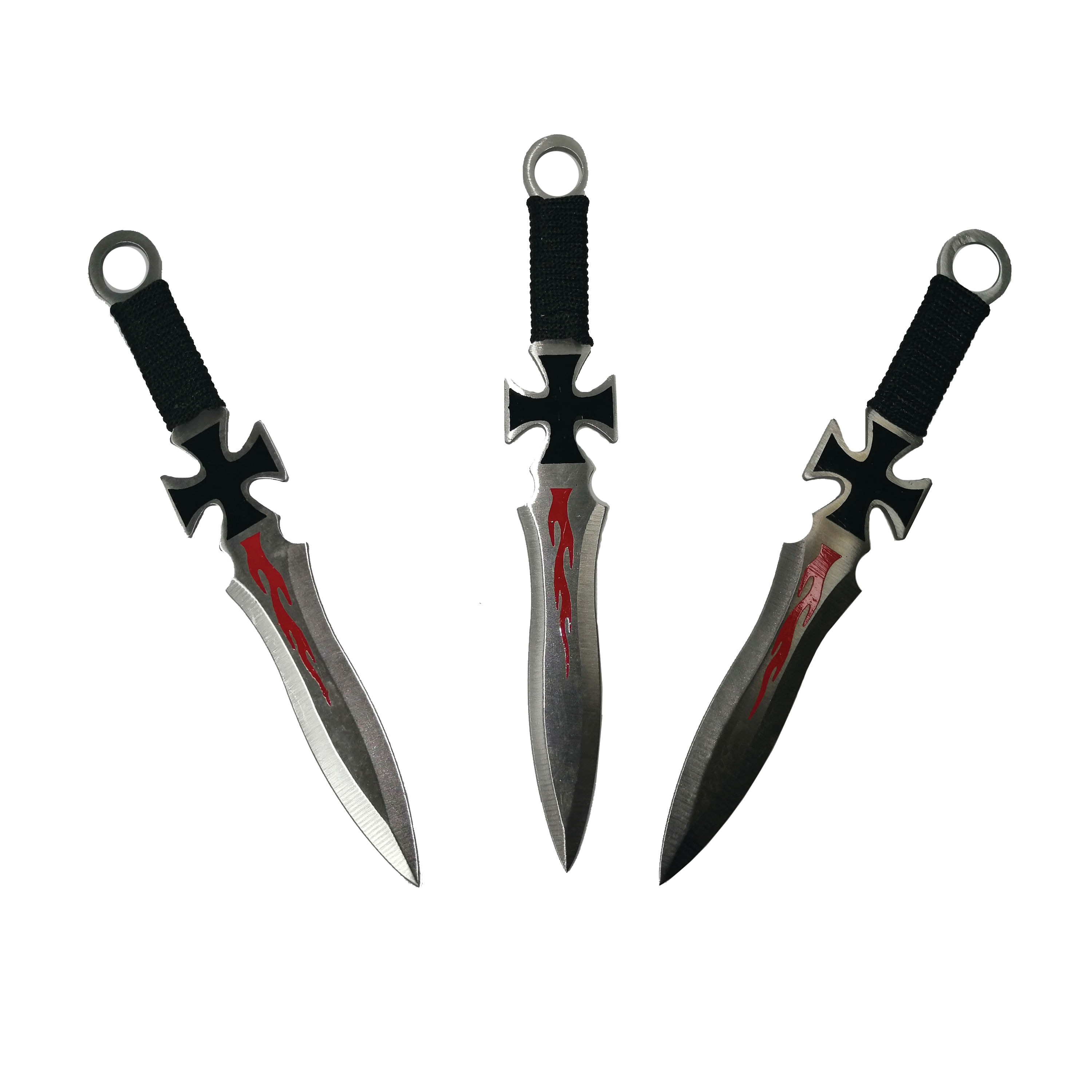 Set trei cutite de aruncat, Cross Fury, otel inoxidabil, 19 cm - 1 | YEO