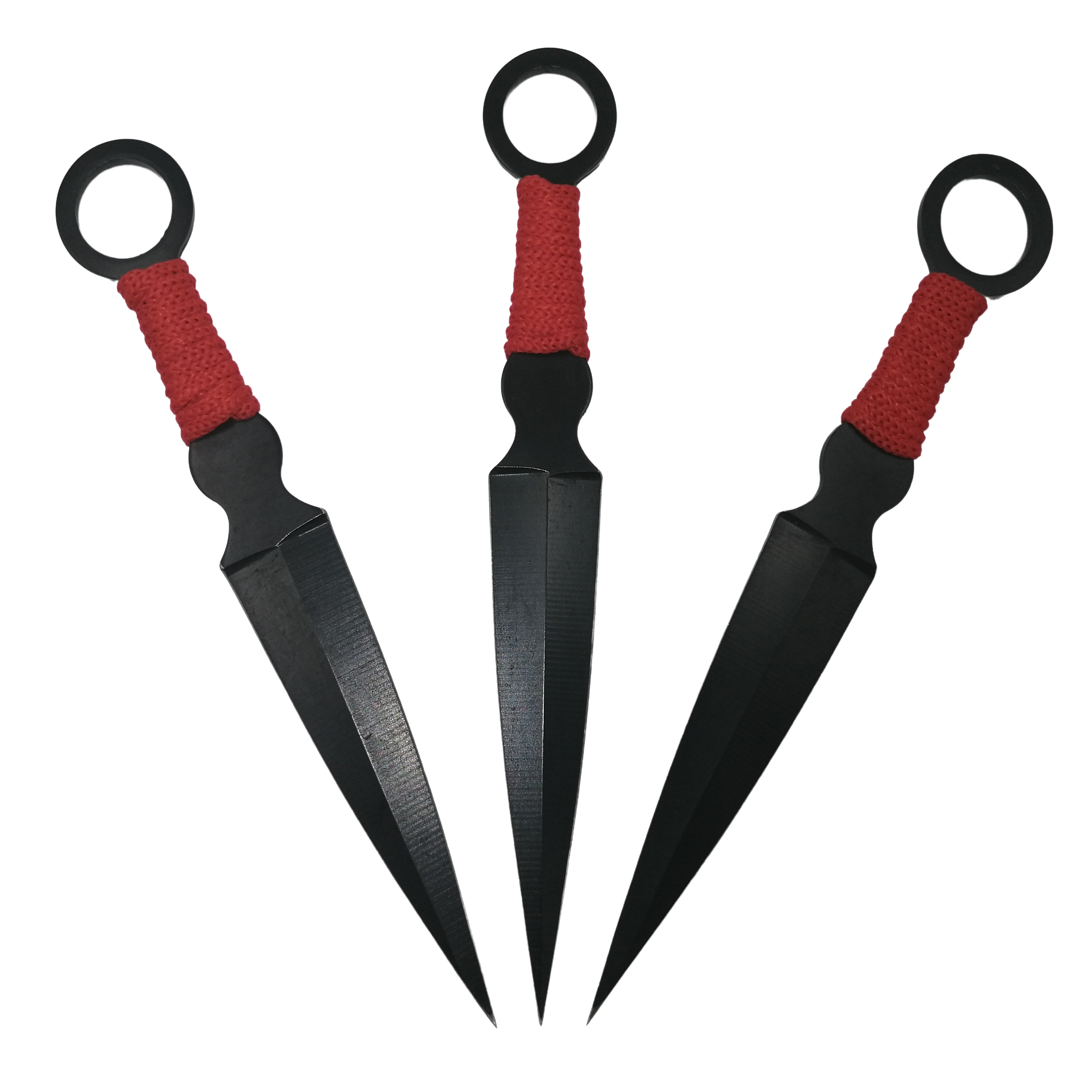 Set trei cutite de aruncat, Black Kunai, otel inoxidabil, 16 cm, teaca inclusa - 1 | YEO