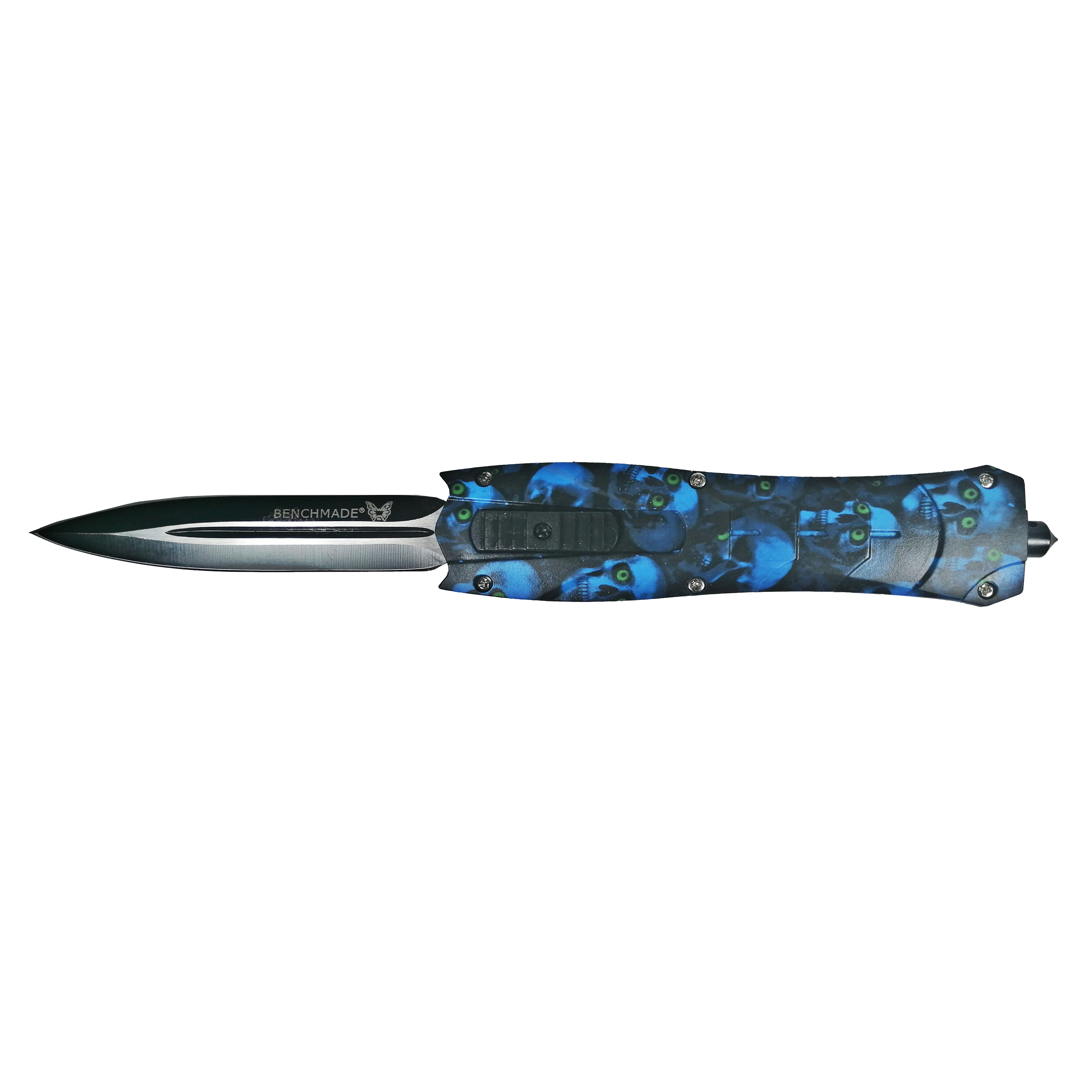 Briceag automat de vanatoare IdeallStore®, Futuristic Blade, PVC, 23 cm, albastru
