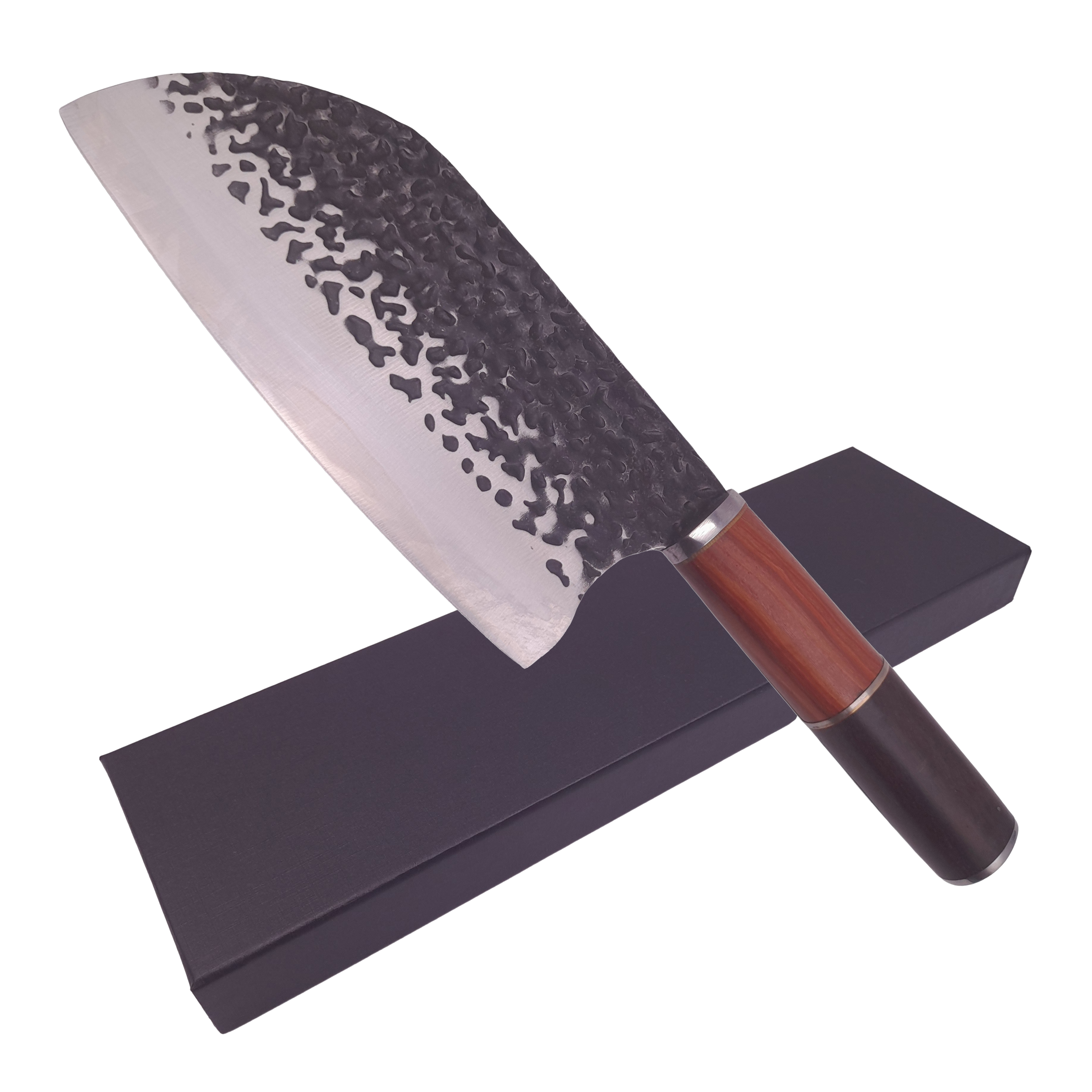 Set trei cutite bucatar DEPOX®, lucrate manual, Twist Blade, 30 cm, otel inoxidabil, maro — imaginea 4