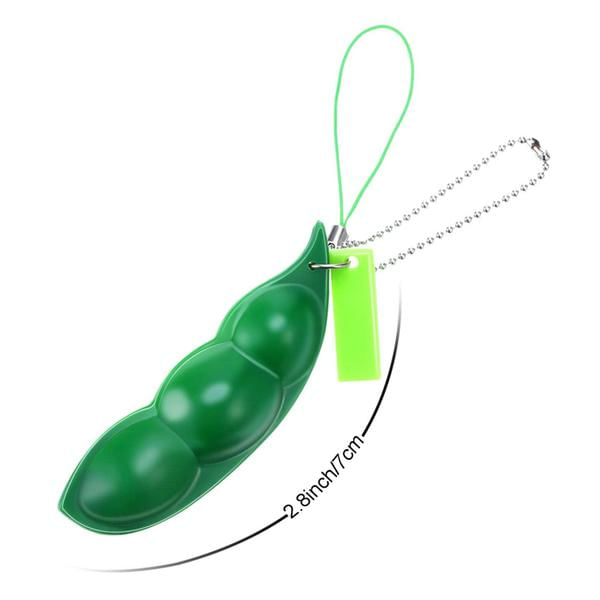 Jucarie antistres IdeallStore®, pastaie de mazare, tip breloc, 6.5 cm, verde - 1 | YEO