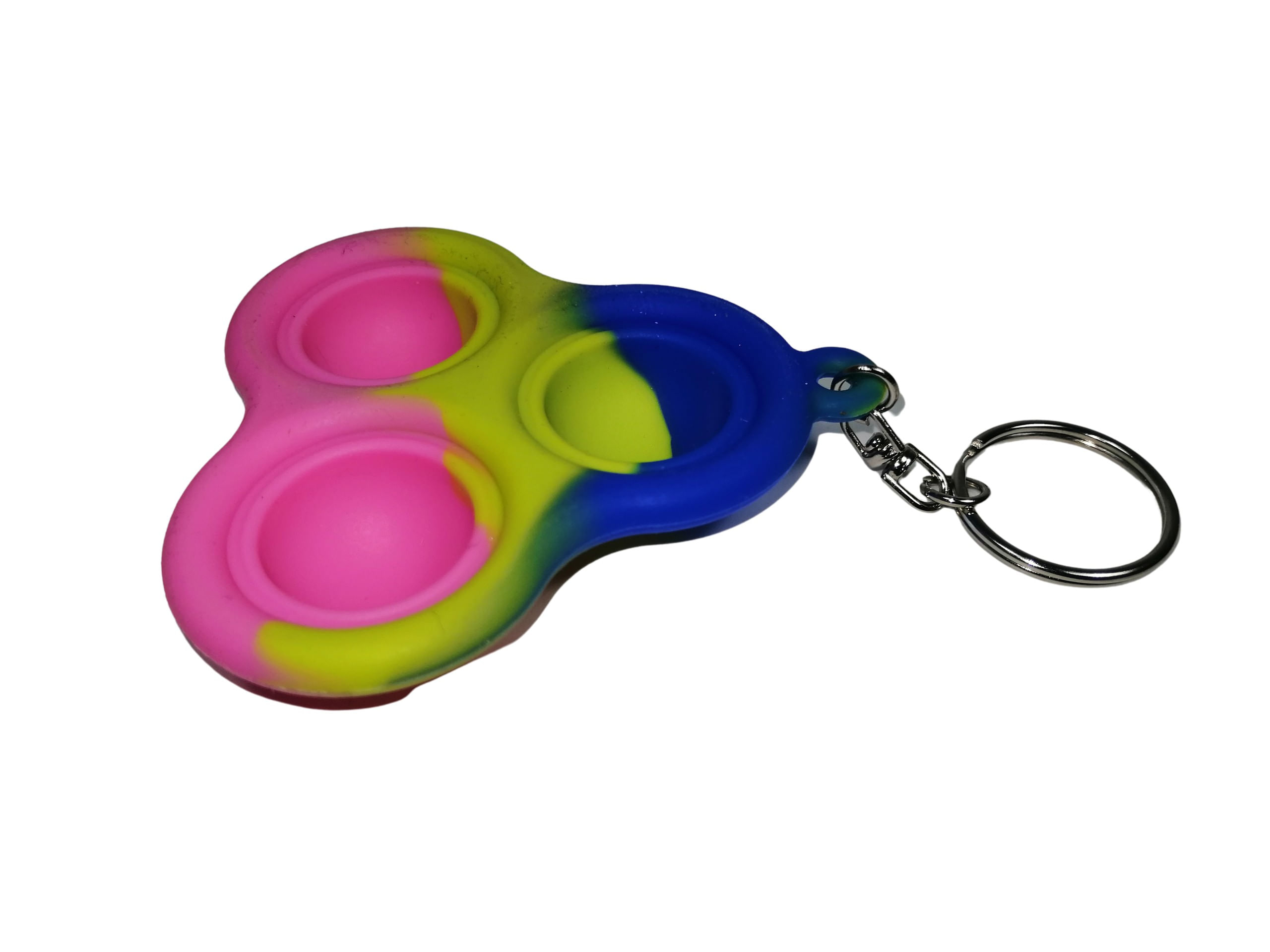 Set jucarii antistres, Pop it, breloc, silicon, 8 cm, tricolor - 1 | YEO