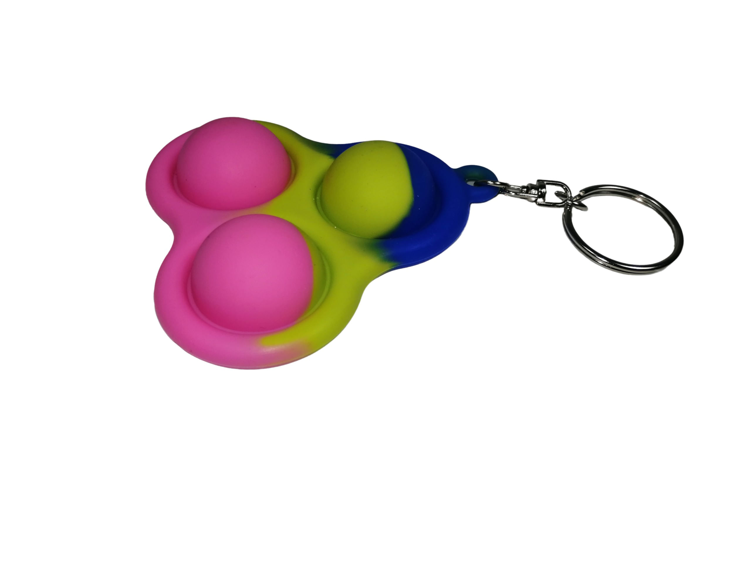 Set jucarii antistres, Pop it, breloc, silicon, 8 cm, tricolor - 3 | YEO