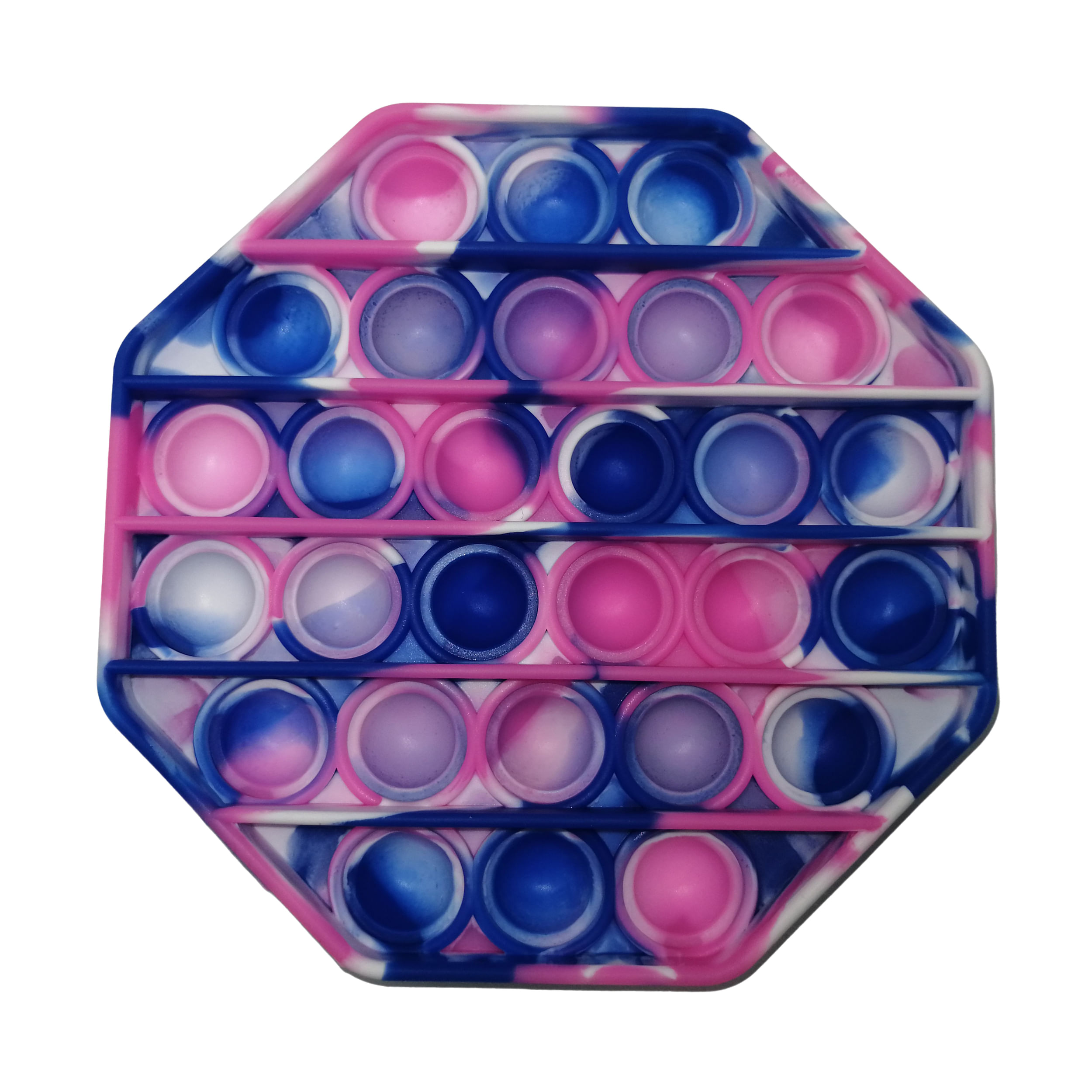 Jucarie antistres, Pop it, silicon, hexagon, 12 cm, multicolor - 1 | YEO