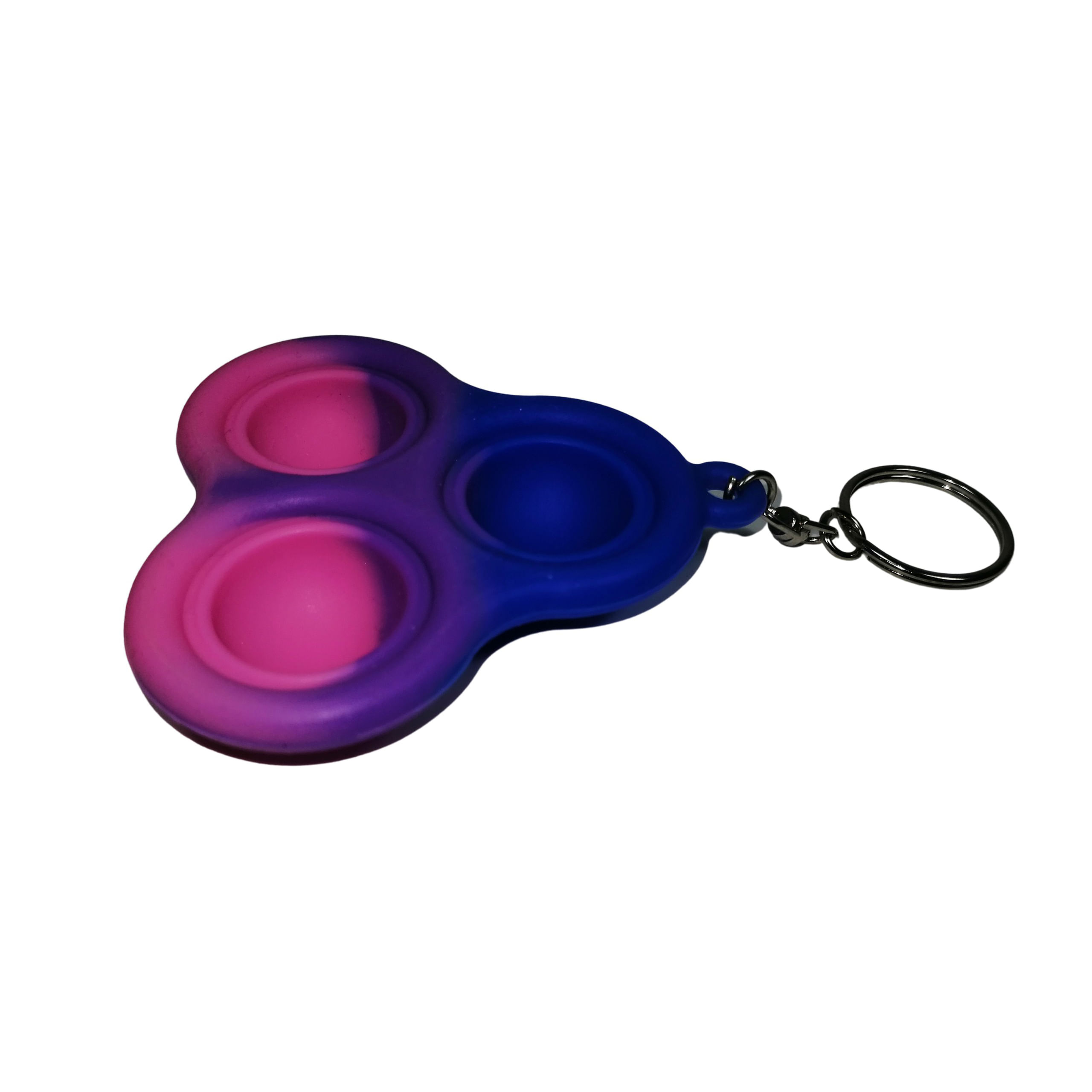 Jucarie antistres, Pop it, breloc, silicon, triunghi, 8 cm, multicolor - 3 | YEO