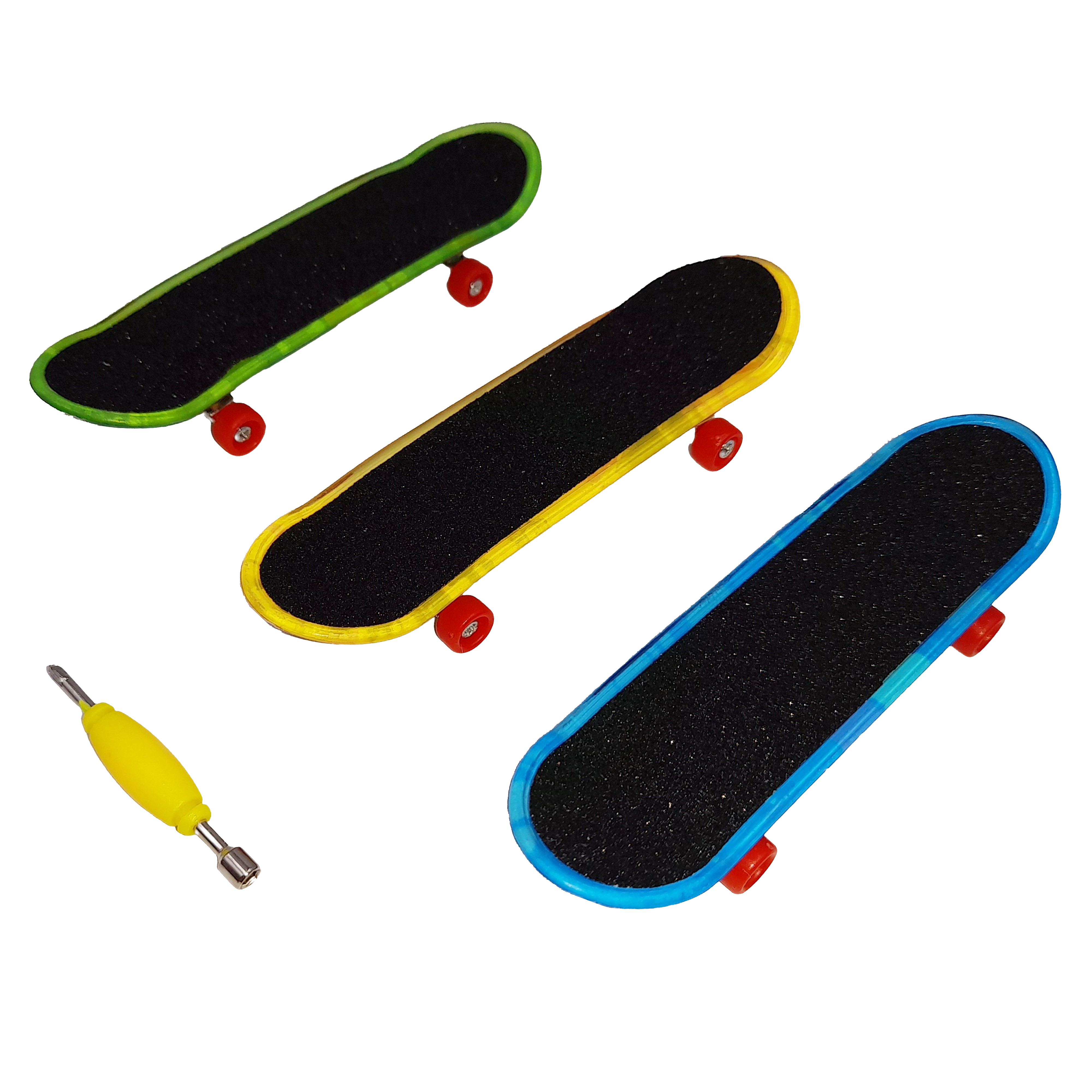 Set mini Skateboard IdeallStore®, Fingerboard Light, LED, 9.5 cm, multicolor