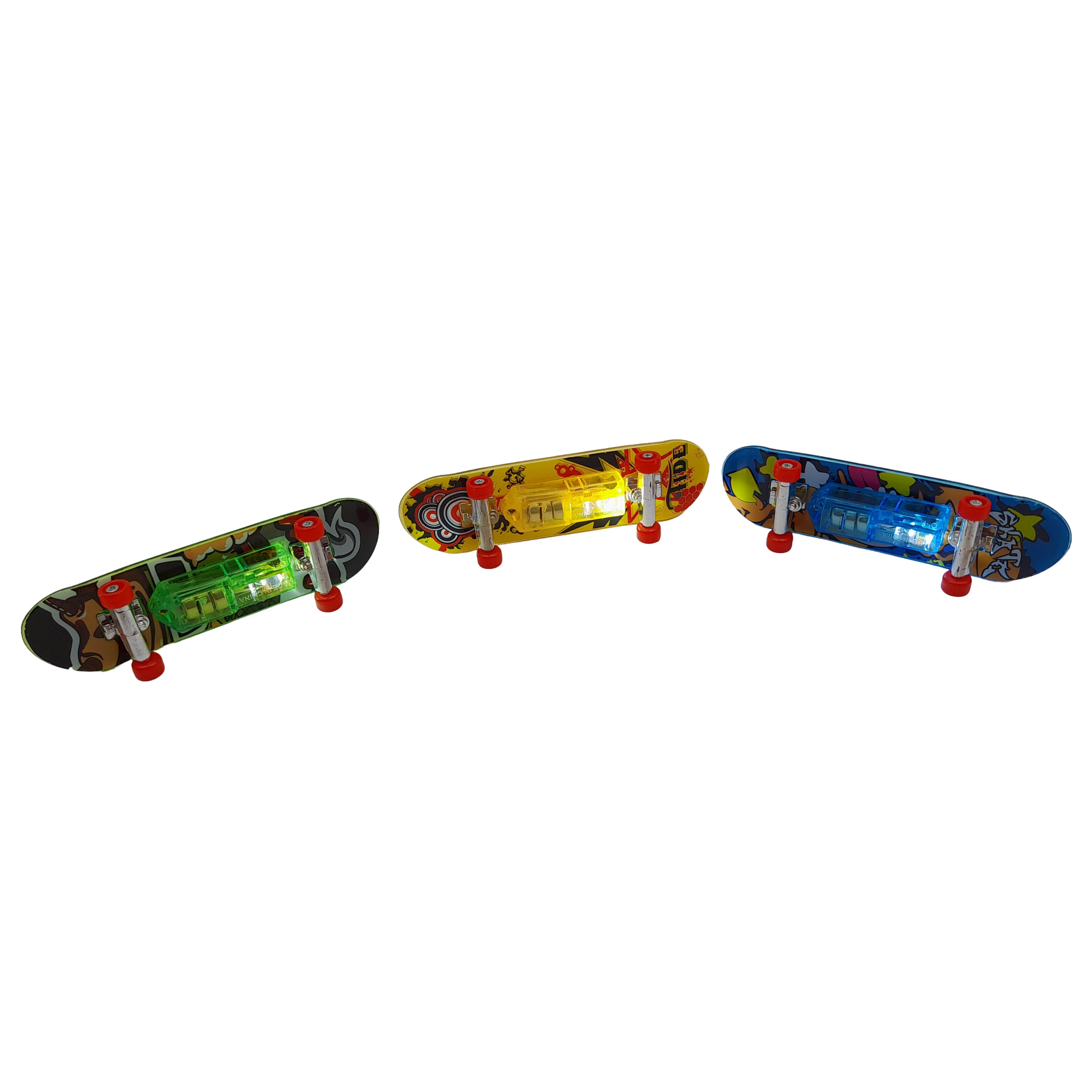 Set mini Skateboard IdeallStore®, Fingerboard Light, LED, 9.5 cm, multicolor - 3 | YEO