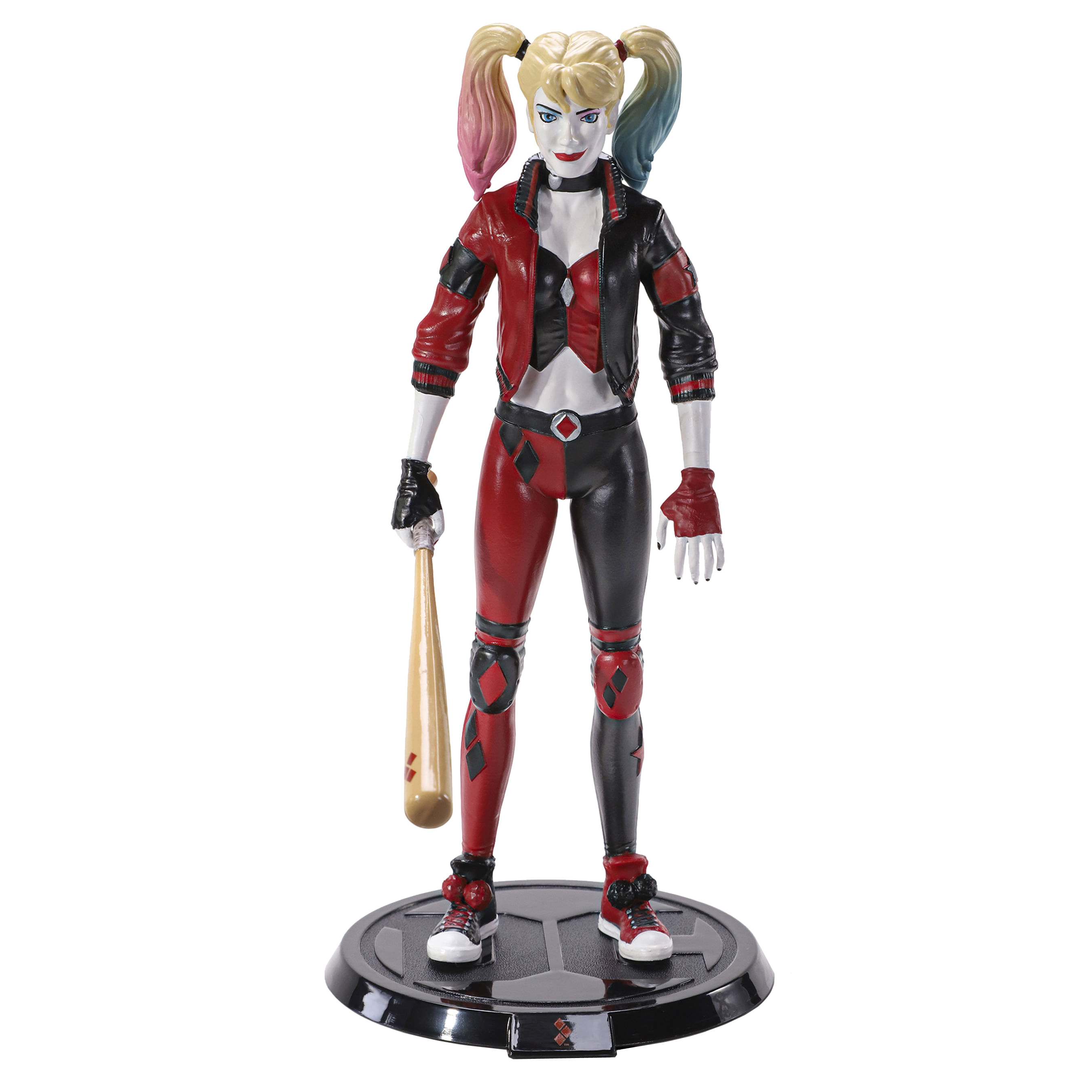 Figurina articulata Harley Quinn IdeallStore®, Twisted Psychiatrist, editie de colectie, 18 cm, stativ inclus