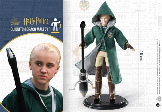 Figurina Draco Malfoy articulata IdeallStore®, Quidditch Seeker, editie de colectie, 18 cm, stativ inclus - 3 | YEO