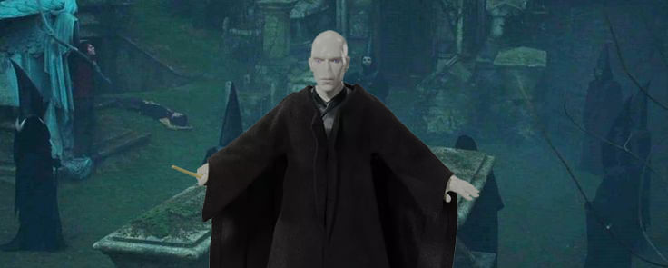 Figurina articulata Voldemort IdeallStore®, Dark Lord, editie de colectie, 18 cm, stativ inclus - 2 | YEO