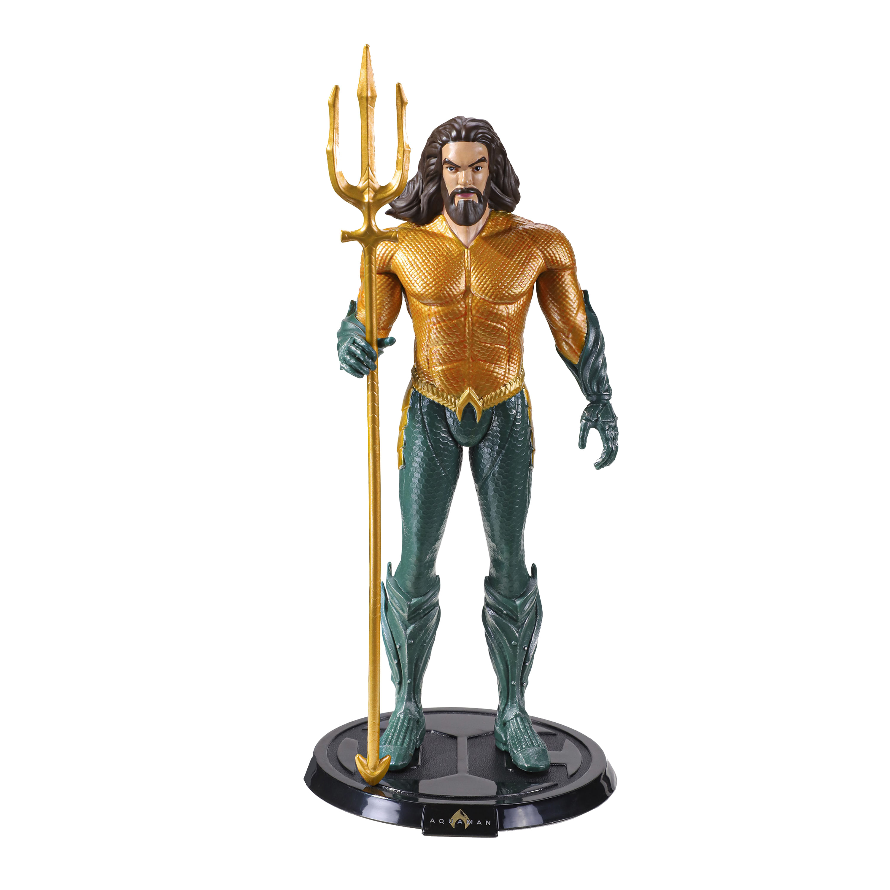 Figurina articulata de colectie Aquaman, Sea King, 18 cm, portocaliu, stativ inclus