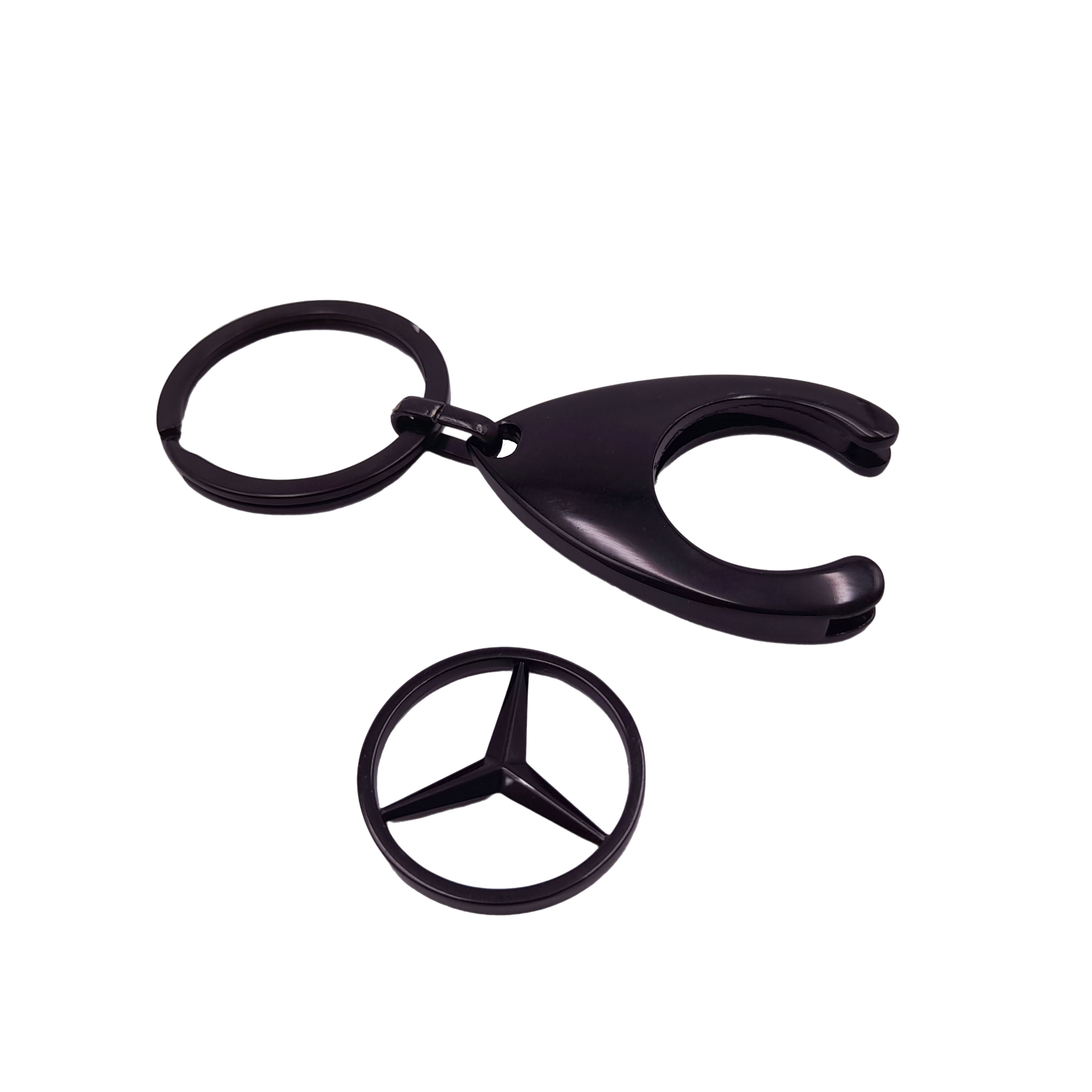 Breloc de chei IdeallStore, Black Mercedes, 7.5 cm, metal, negru - 3 | YEO