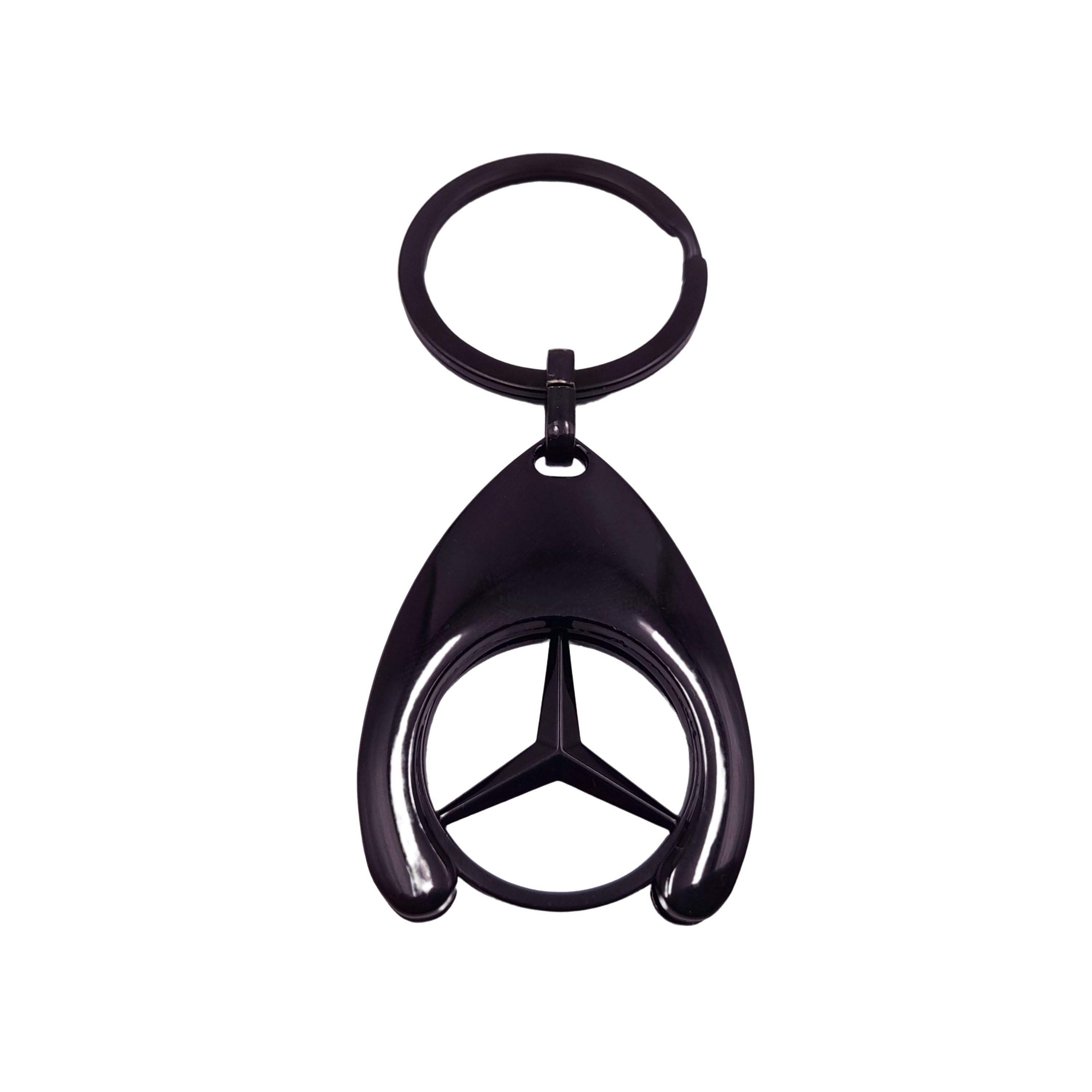 Breloc de chei IdeallStore, Black Mercedes, 7.5 cm, metal, negru