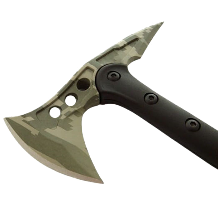 Topor Ideallstore®, Tactical Camo, otel inoxidabil, verde, 40 cm, teaca inclusa - 2 | YEO