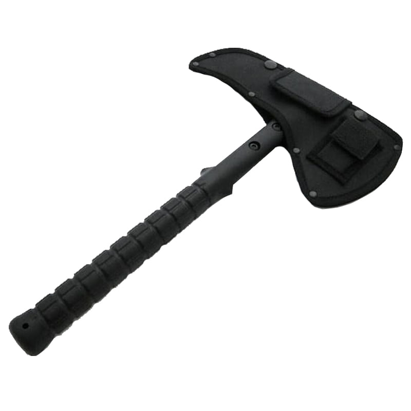 Topor Ideallstore®, Tactical Adventure, otel inoxidabil, argintiu, 41 cm, teaca inclusa