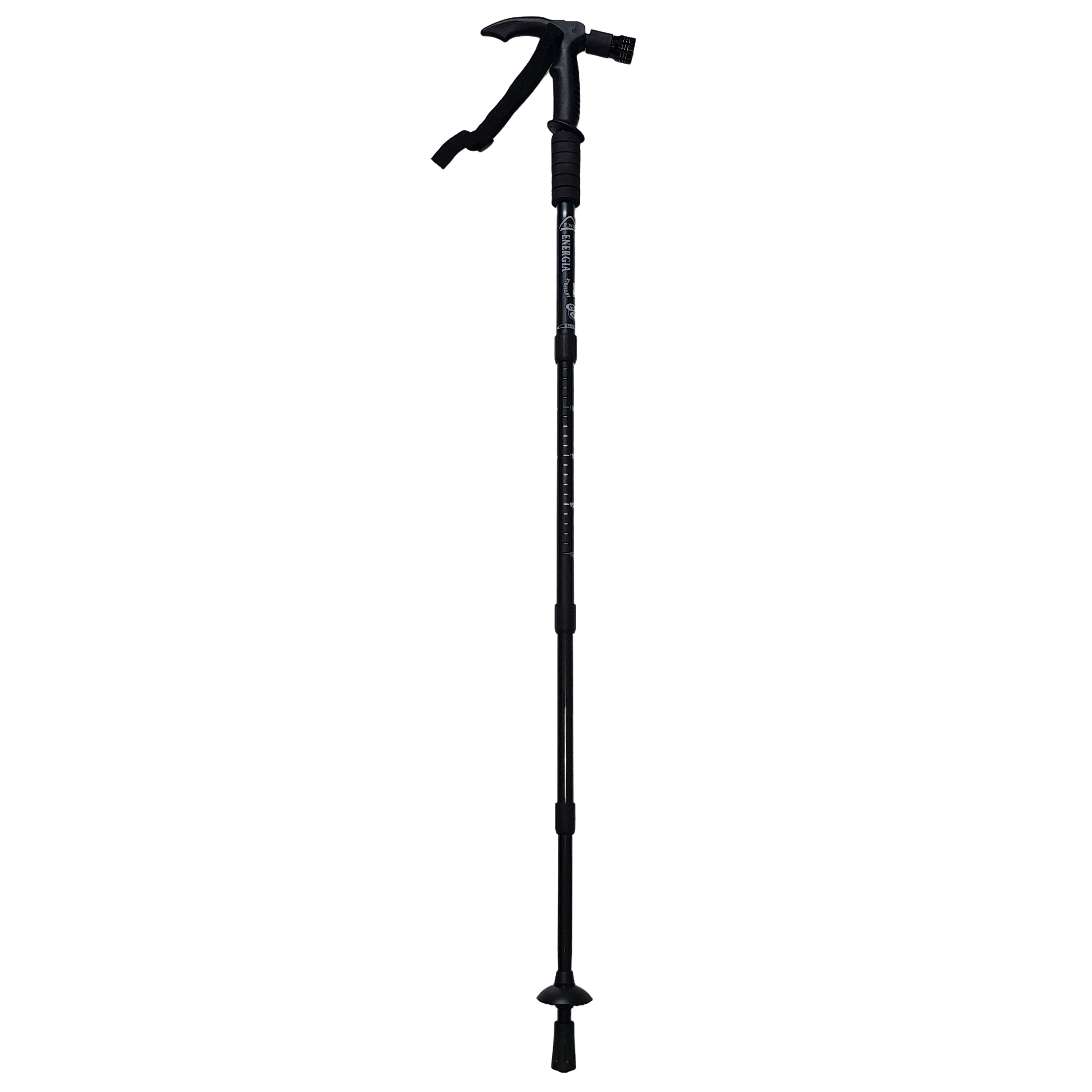 Baston trekking extensibil IdeallStore®, Ol Helper, aluminiu, lampa LED, 110 cm, negru - 1 | YEO