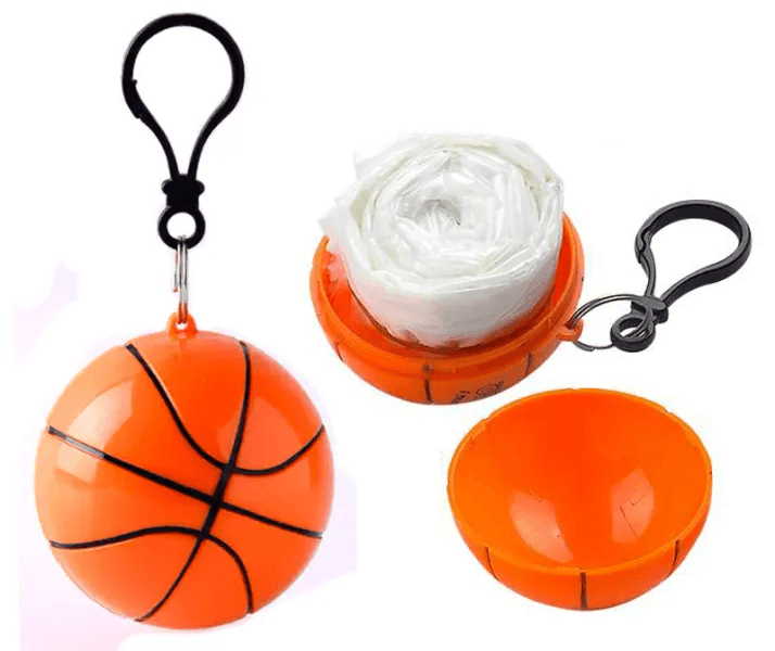 Pelerina de ploaie IdeallStore®, Poncho Basketball, one size, plastic, portocaliu - 4 | YEO