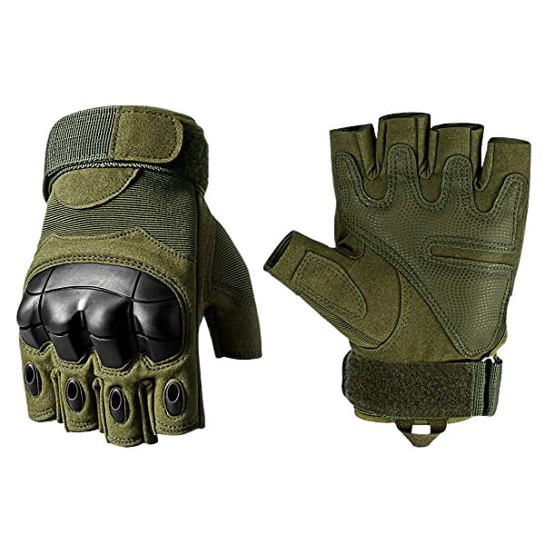 Manusi tactice militare IdeallStore®, Total Survivor, protectii articulate, nylon, marime XL, kaki