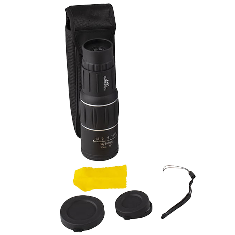 Monocular IdeallStore®, Hawk Sight, 16x52, negru, 15 cm, husa inclusa - 1 | YEO