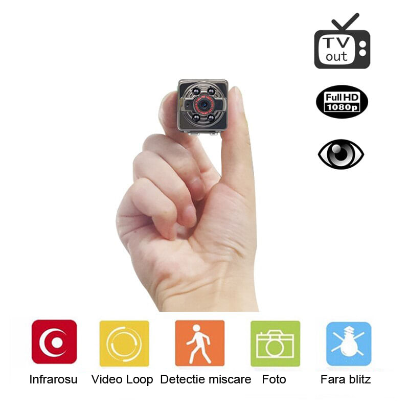 Mini-camera de supraveghere IdeallStore®, Tiny Surveillance, Full HD 1080p, 30 fps, negru - 4 | YEO