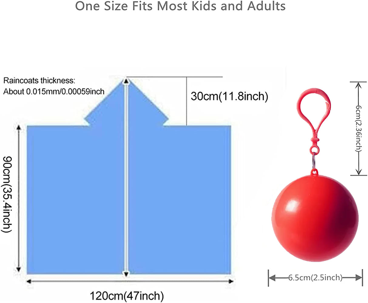 Pelerina de ploaie IdeallStore®, Poncho Ball, plastic, one size, rosu