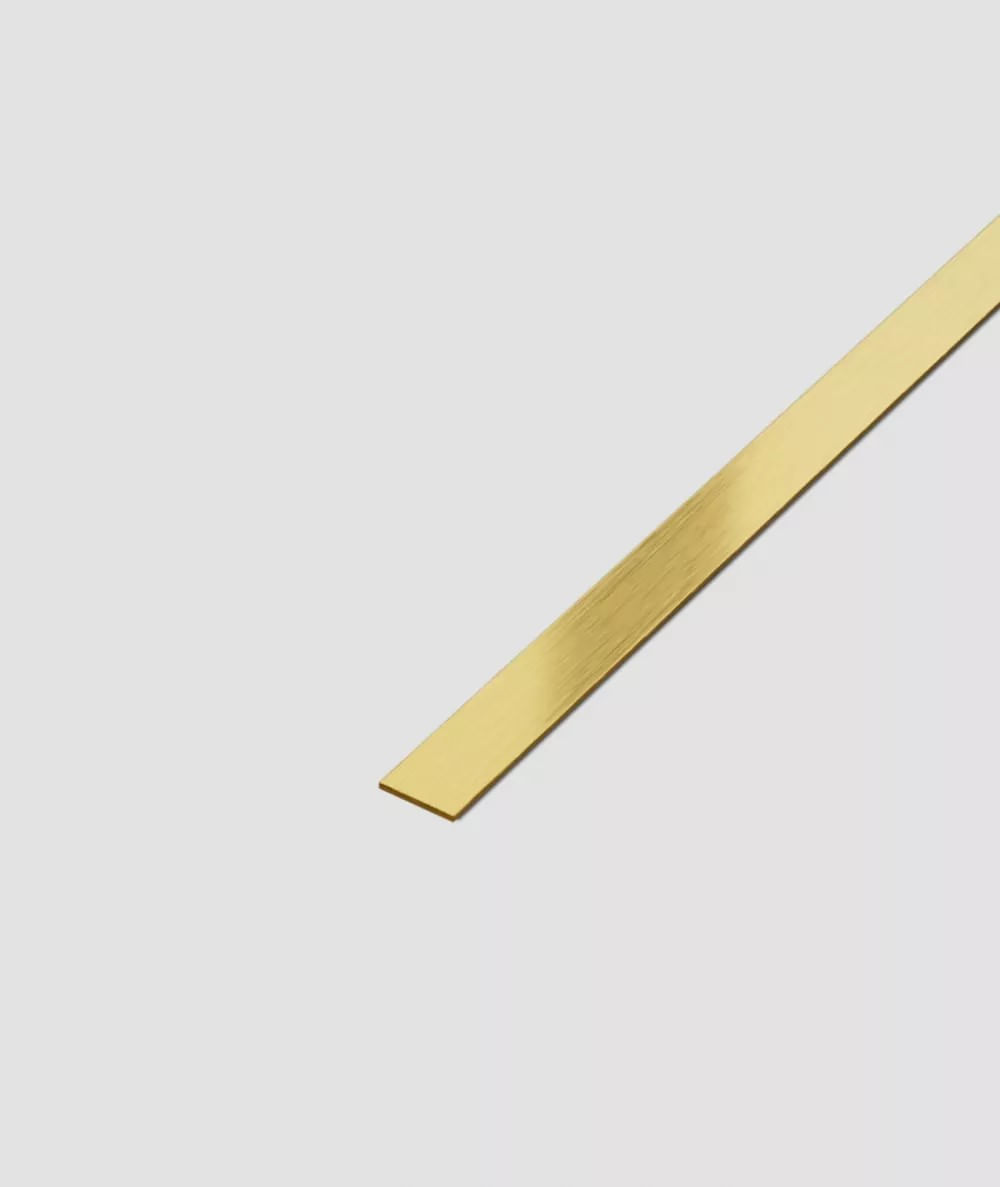Profil platbanda inox auriu brush 20x0.6x2700 mm