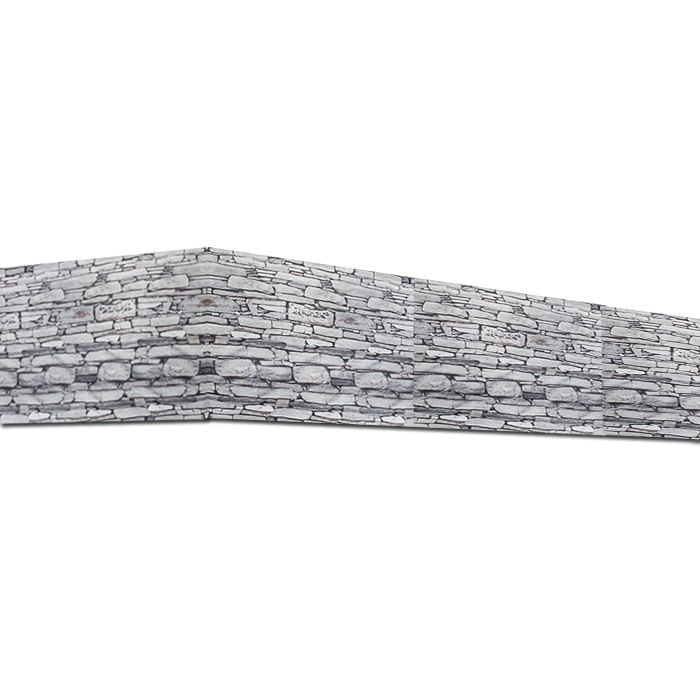 Paravan protectie balcon/gard, model piatra, 5 m, gri
