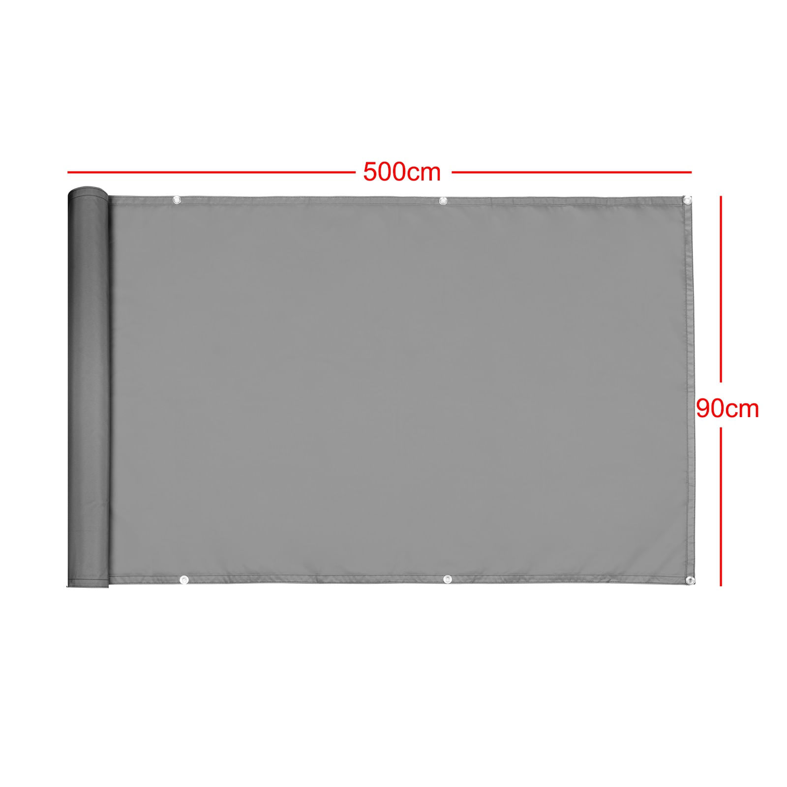 Paravan protectie balcon, aspect beton, 5 m, gri beton