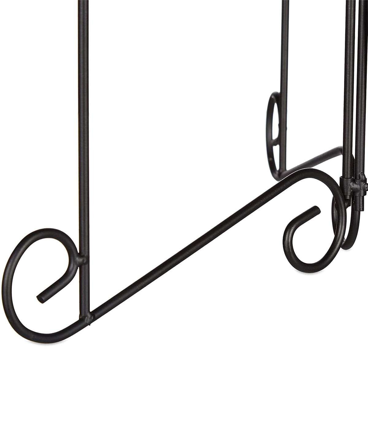 Suport ghivece plante, metal, negru, negru — imaginea 2