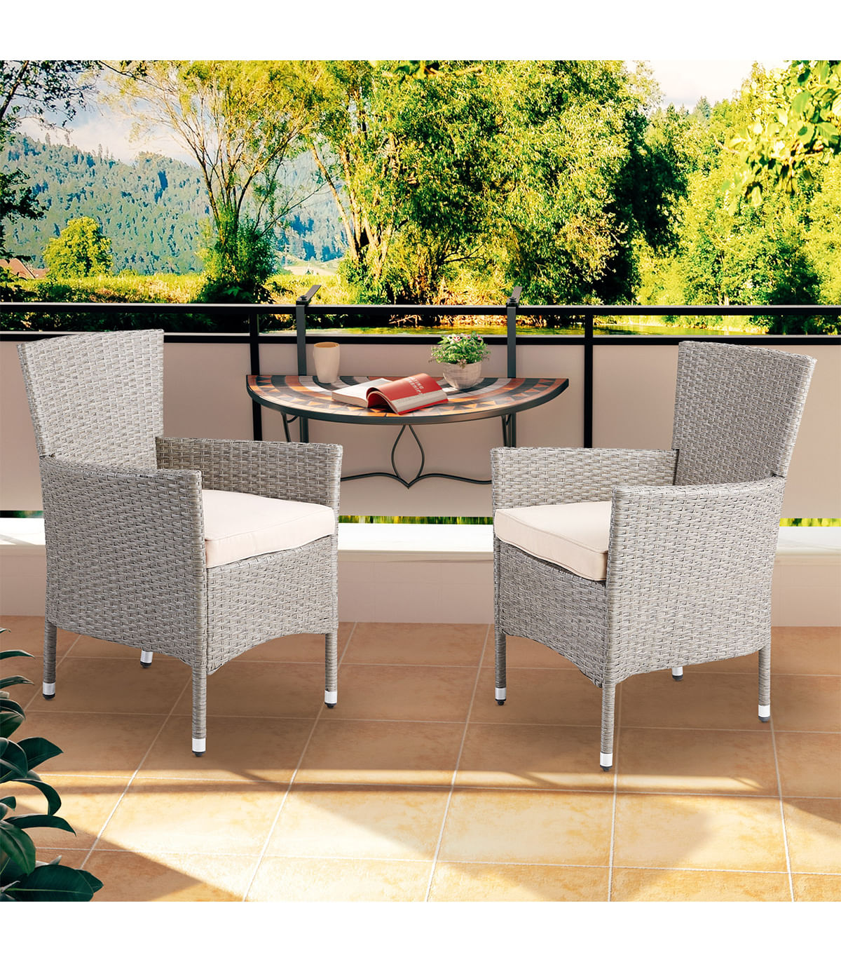 Set 2 x scaun gradina — imaginea 4