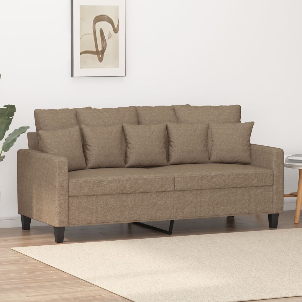 Canapea cu 2 locuri, textil, gri taupe, 140 cm, model 4
