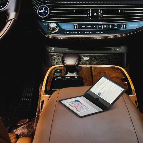 Husa pentru documente auto, Kwmobile, Negru, Piele ecologica, 55452.01 - 2 | YEO