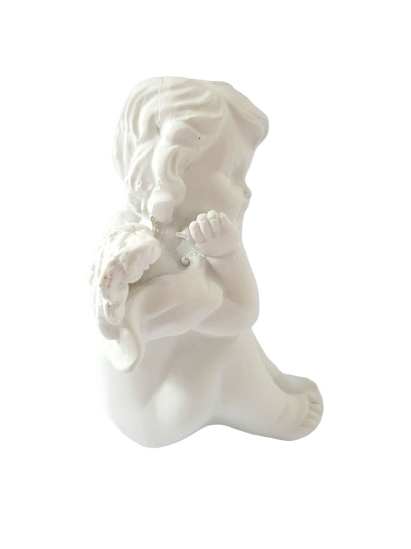 Statueta decorativa Ingeras Ganditor, alb, 11 cm, 1225G - 2 | YEO