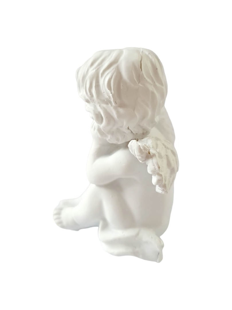 Statueta decorativa Ingeras Ganditor, alb, 11 cm, 1225G - 3 | YEO