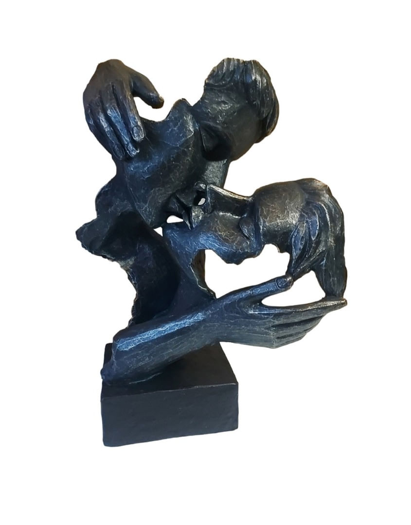 Statueta Decorativa Masca, Indragostiti, negru, 27 cm, 065SX