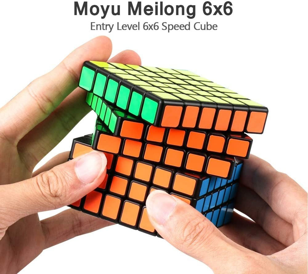 Cub Magic 6x6x6 Moyu MoFang Meilong, Black, 440CUB-1 - 3 | YEO