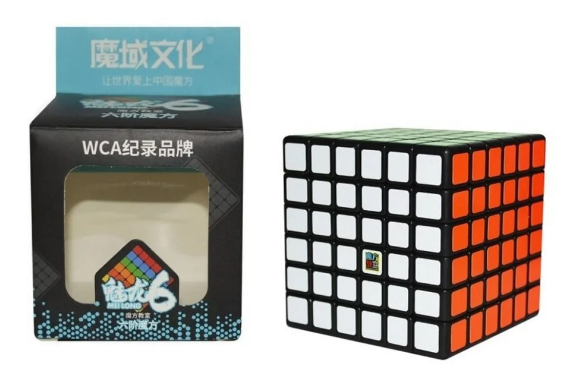 Cub Magic 6x6x6 Moyu MoFang Meilong, Black, 440CUB-1 - 1 | YEO