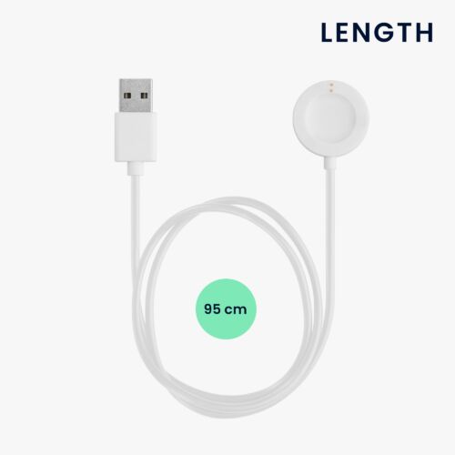 Cablu de alimentare kwmobile pentru Fossil Gen 6/Gen 5/Gen 4, Plastic, Alb, 58644.02 - 4 | YEO