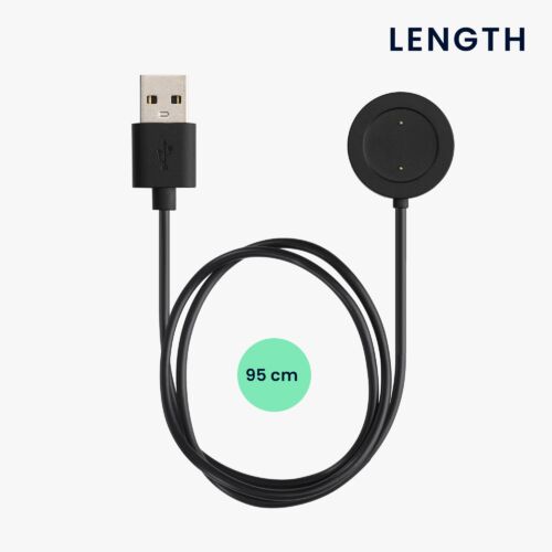 Cablu de incarcare USB pentru Xiaomi Mi Watch Color Sport/Watch S1 Active, Kwmobile, Negru, Plastic, 58354.01 - 3 | YEO