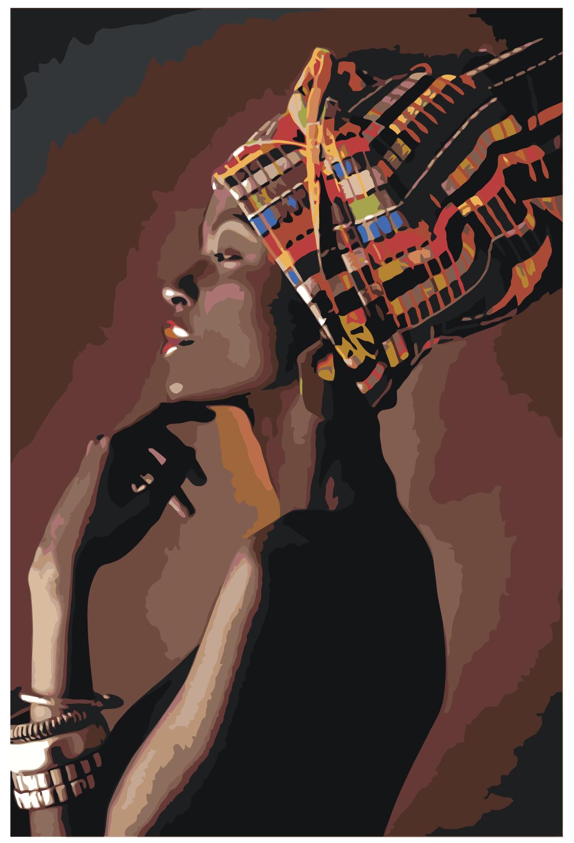 Set pictura pe numere Femeie africana 1193