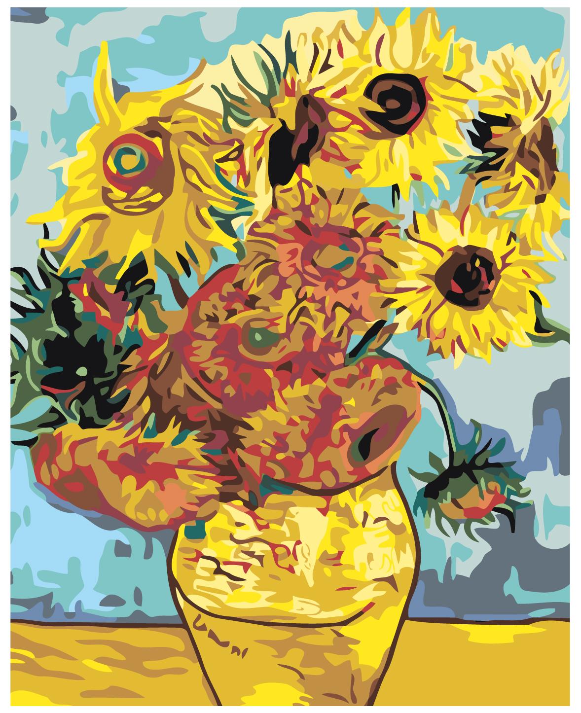 Set pictura pe numere Floarea soarelui 1257