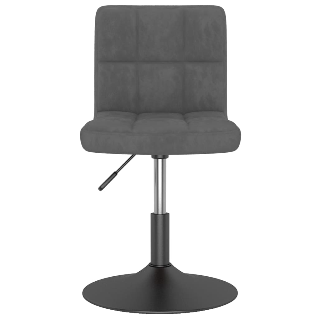 Scaun de bucatarie pivotant, catifea, gri inchis, model 65 — imaginea 3