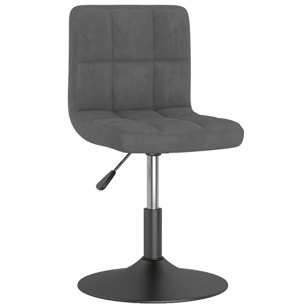 Scaun de bucatarie pivotant, catifea, gri inchis, model 65 — imaginea 5