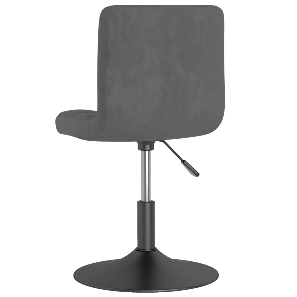 Scaun de bucatarie pivotant, catifea, gri inchis, model 65 — imaginea 6