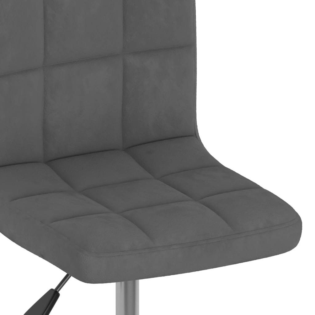 Scaun de bucatarie pivotant, catifea, gri inchis, model 65 — imaginea 7