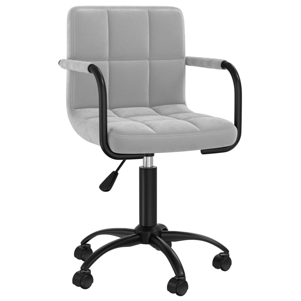 Scaun de bucatarie pivotant, catifea, gri deschis, model 43